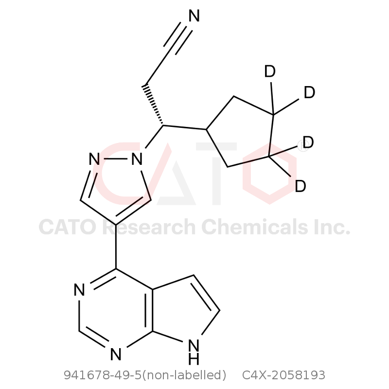 CAS No.:941678-49-5(non-labelled),Ruxolitinib-d4