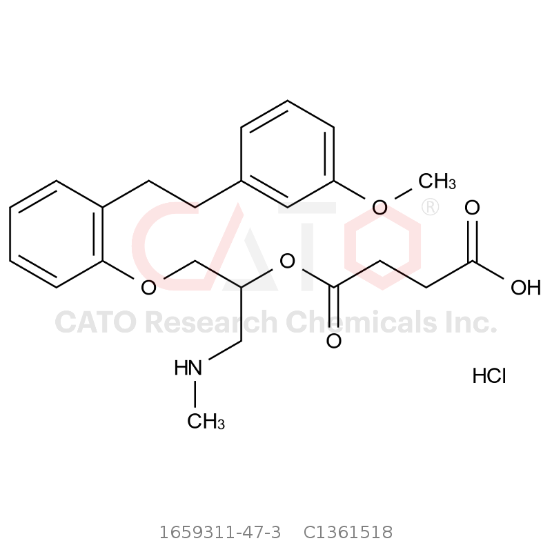 CAS No.:1659311-47-3,4-((1-(2-(3-Methoxyphenethyl)phenoxy)-3-(methylamino)propan-2-yl)oxy)-4-oxobutanoic acid