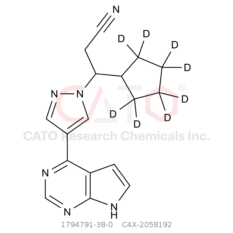 CAS No.:1794791-38-0,消旋鲁索利替尼-d8