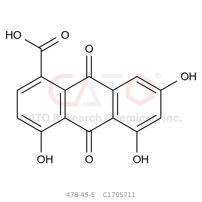 CAS No.:478-45-5,4,5,7-三羟基-9,10-二氧代-9,10-二氢蒽-2-羧酸