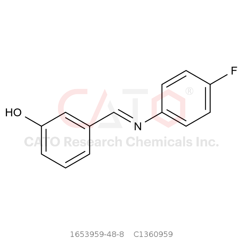 CAS No.:1653959-48-8,3-[(E)-[(4-Fluorophenyl)imino]methyl]phenol