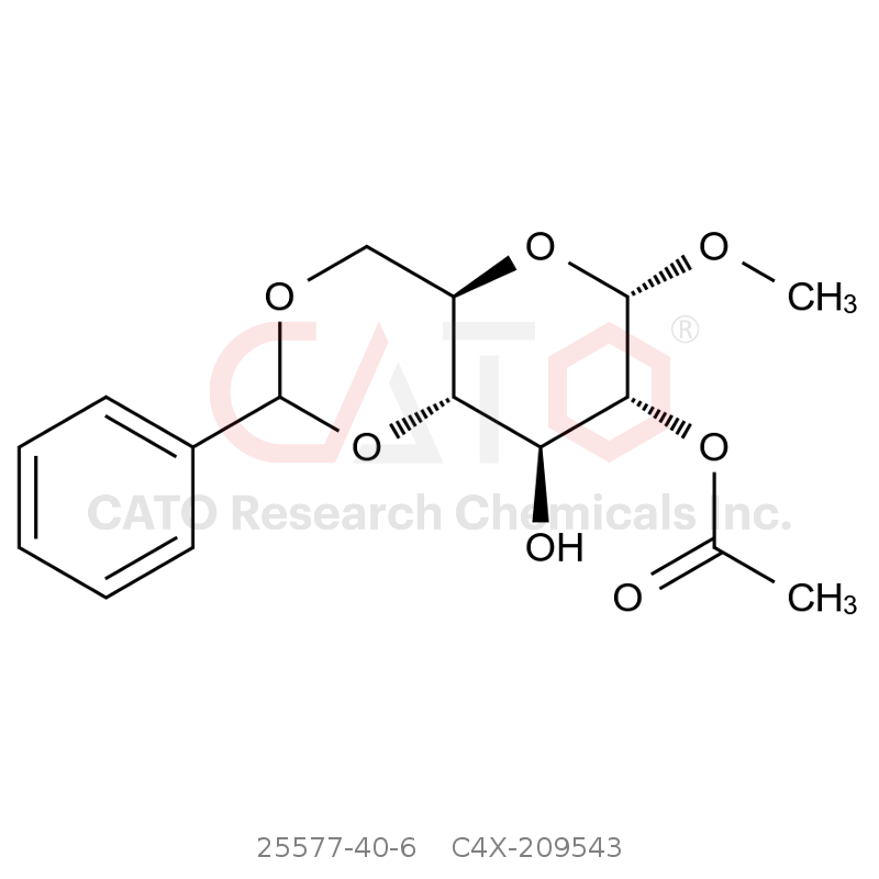 CAS No.:25577-40-6,甲基 2-O-乙酰基-4,6-O-亚苄基-ALPHA-D-吡喃葡萄糖苷
