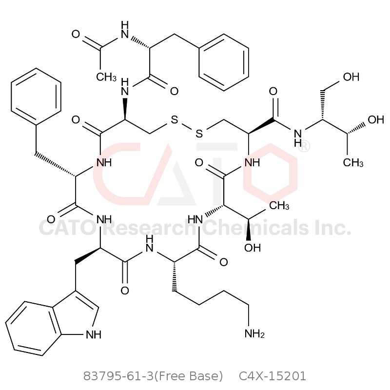 CAS No.:83795-61-3(Free Base),奥曲肽EP杂质I醋酸盐