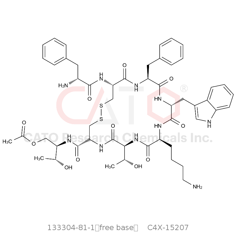CAS No.:133304-81-1（free base）,奥曲肽EP杂质F