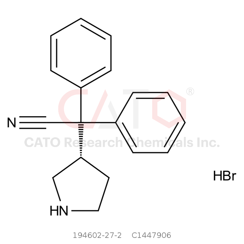 CAS No.:194602-27-2,(S)-2,2-Diphenyl-2-(pyrrolidin-3-yl)acetonitrile hydrobromide