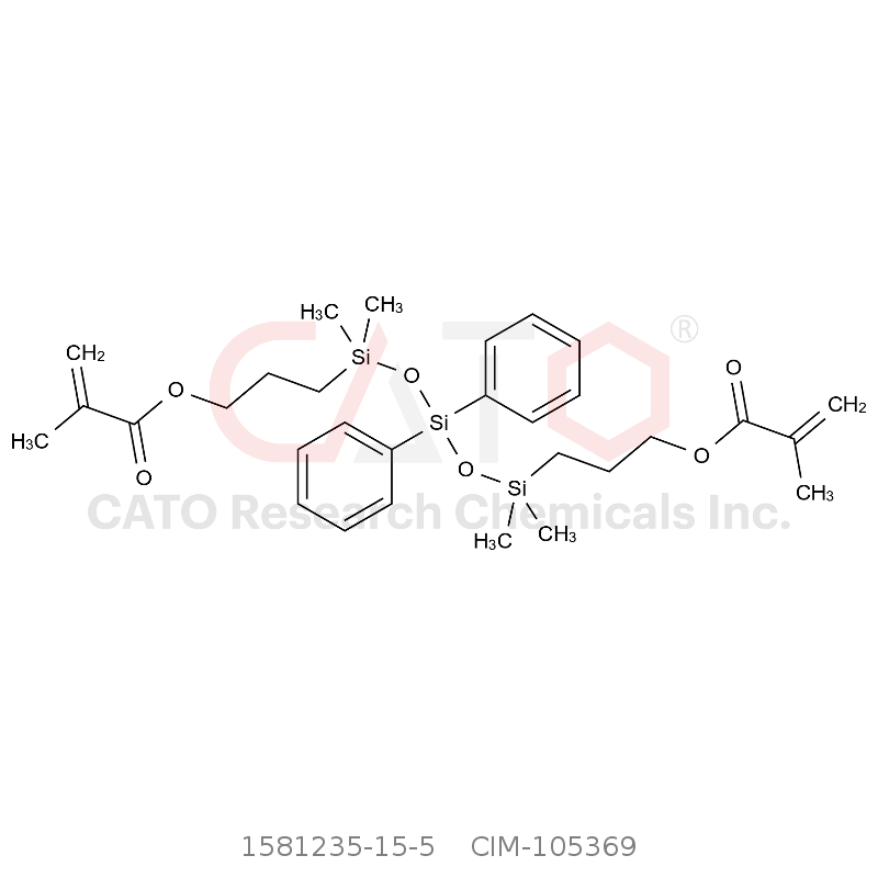 CAS No.:1581235-15-5,(1,1,5,5-Tetramethyl-3,3-diphenyltrisiloxane-1,5-diyl)bis(propane-3,1-diyl) bis(2-methylacrylate)