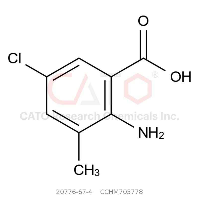 CAS No.:20776-67-4,2-氨基-5-氯-3-甲基苯甲酸