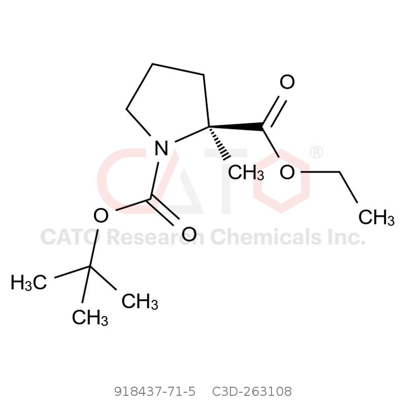 CAS No.:918437-71-5,1-(tert-butyl) 2-ethyl (S)-2-methylpyrrolidine-1,2-dicarboxylate