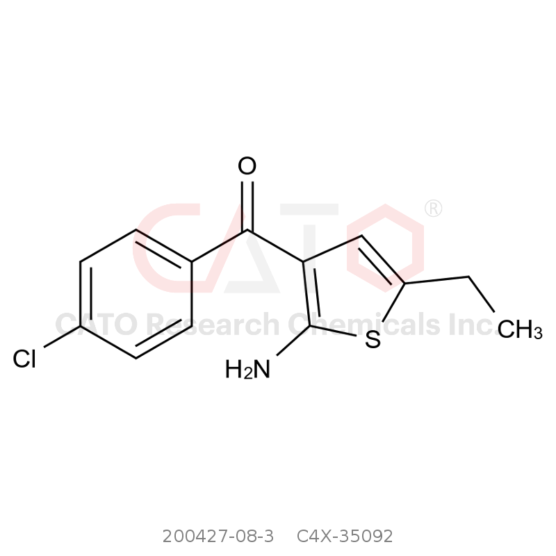 CAS No.:200427-08-3,(2-Amino-5-ethylthiophen-3-yl)(4-chlorophenyl)methanone