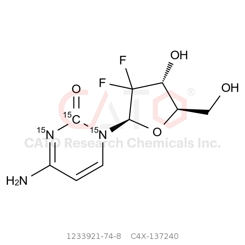 CAS No.:1233921-74-8,Gemcitabine-13C-15N2