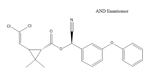 高效氯氰菊酯（异构体混合物） beta-Cypermethrin(Mixture of isomers) CAS 1224510-29-5 结构式 Chemical Structure