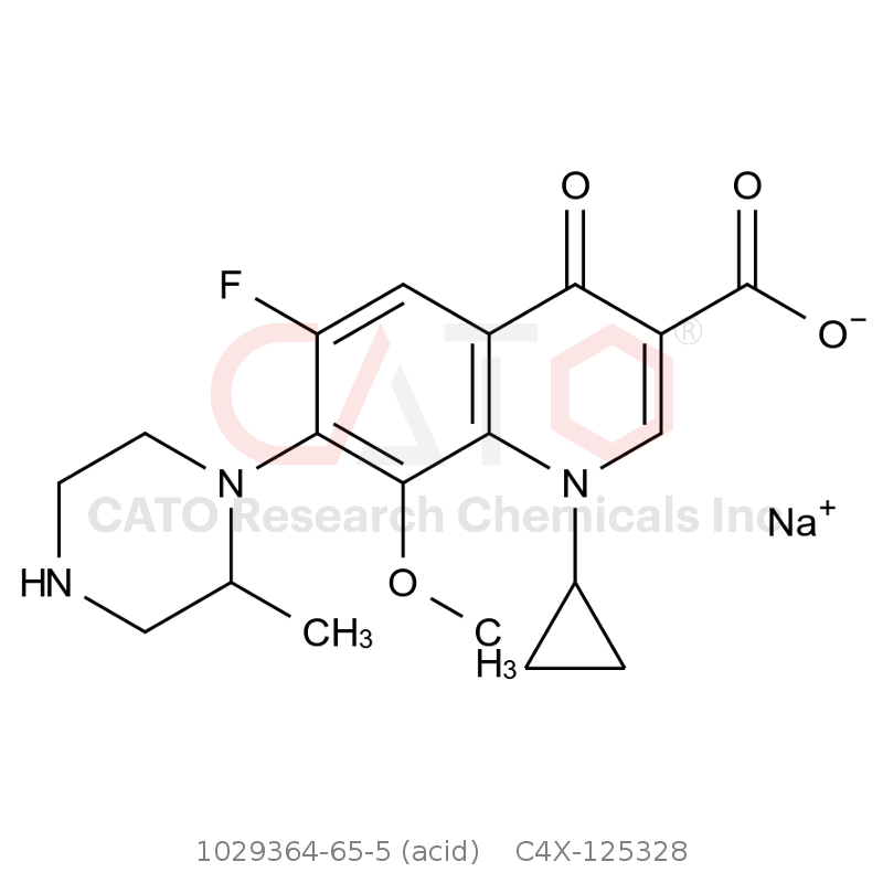 CAS No.:1029364-65-5 (acid),Gatifloxacin USP RC E sodium