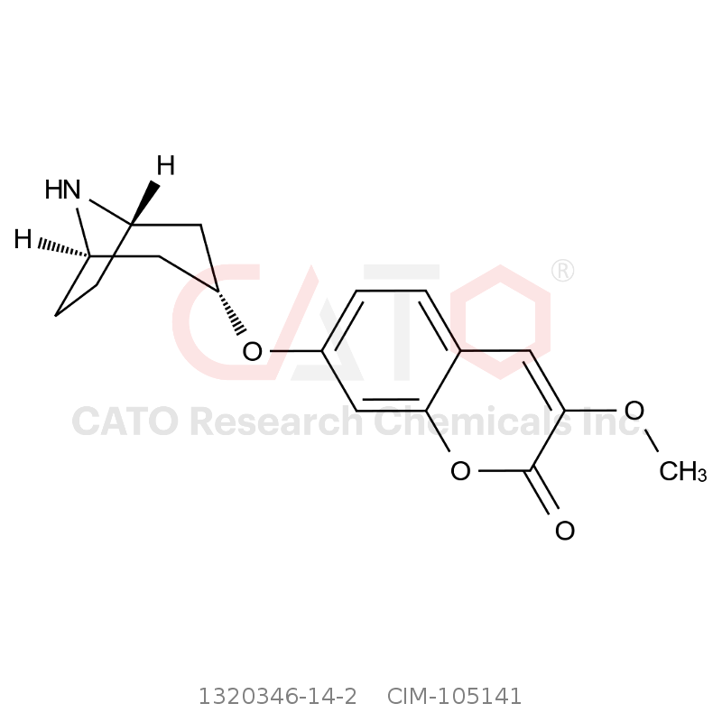 CAS No.:1320346-14-2,7-(((1R,3s,5S)-8-azabicyclo[3.2.1]octan-3-yl)oxy)-3-methoxy-2H-chromen-2-one