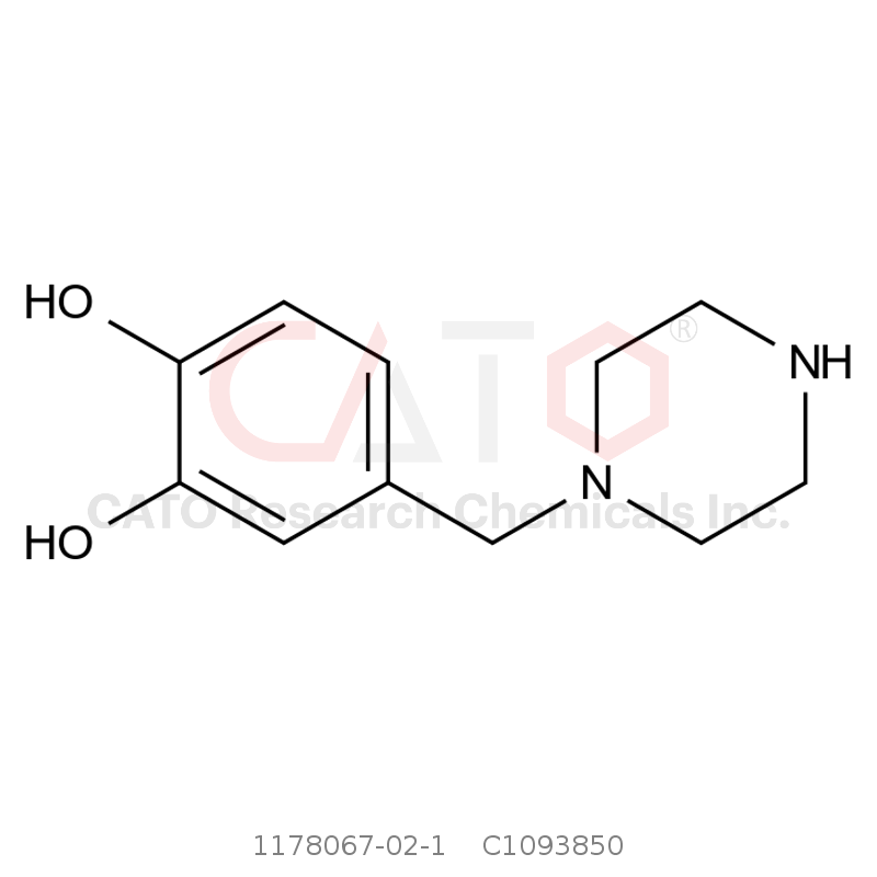 CAS No.:1178067-02-1,4-(Piperazin-1-ylmethyl)benzene-1,2-diol