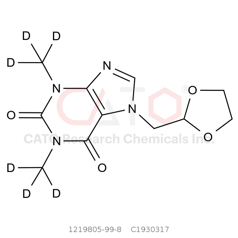 CAS No.:1219805-99-8,Doxofylline-d6 (dimethyl-d6)