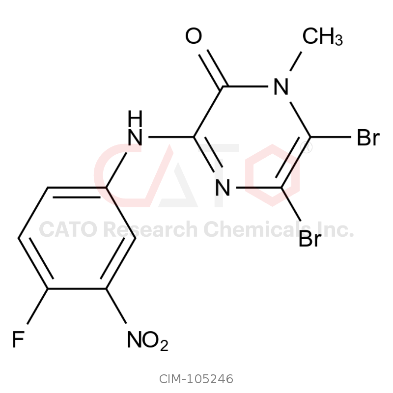 5,6-Dibromo-3-((4-fluoro-3-nitrophenyl)amino)-1-methylpyrazin-2(1H)-one