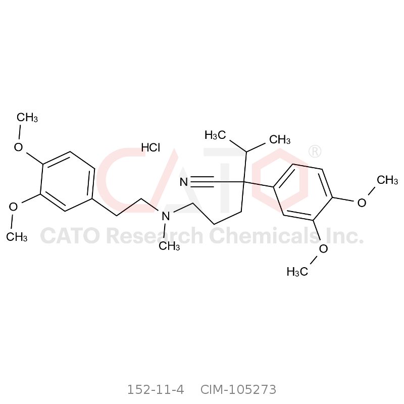 CAS No.:152-11-4,Verapamil Hydrochloride