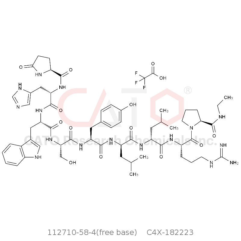CAS No.:112710-58-4(free base),Leuprorelin EP Impurity H Trifluoroacetic acid
