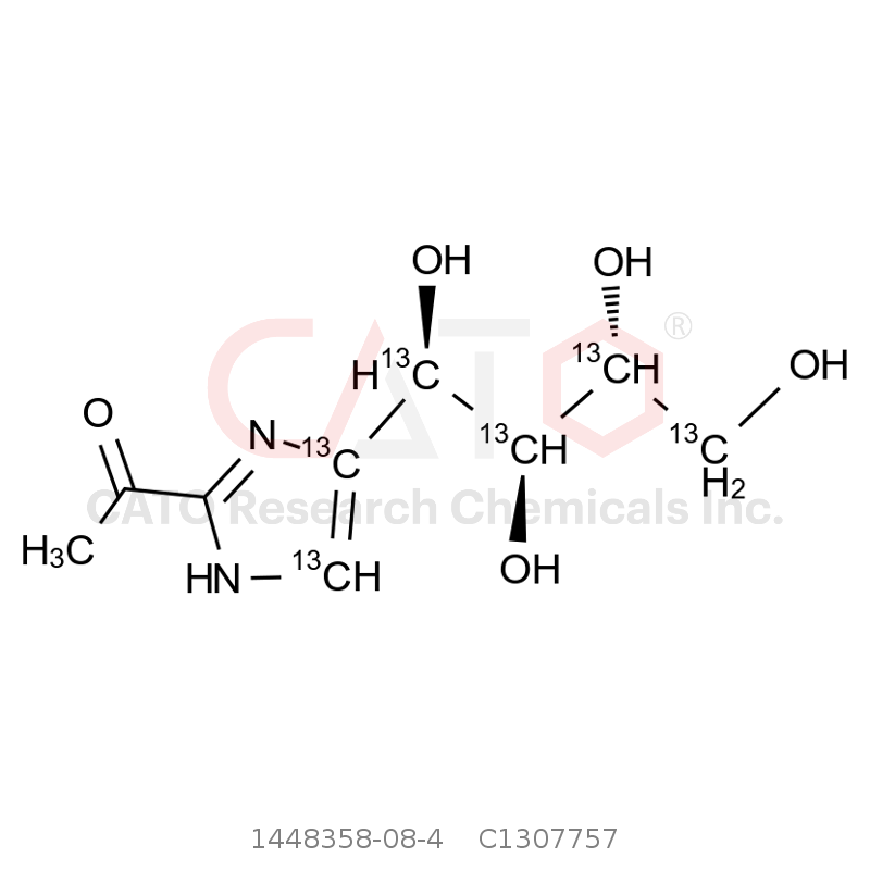 CAS No.:1448358-08-4,（R，（R，S，R）-2-乙酰基-4-（1,2,3,4-四羟基丁基）-咪唑-13C6