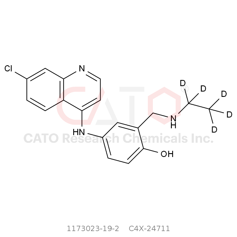 CAS No.:1173023-19-2,N-Desethyl Amodiaquine-d5