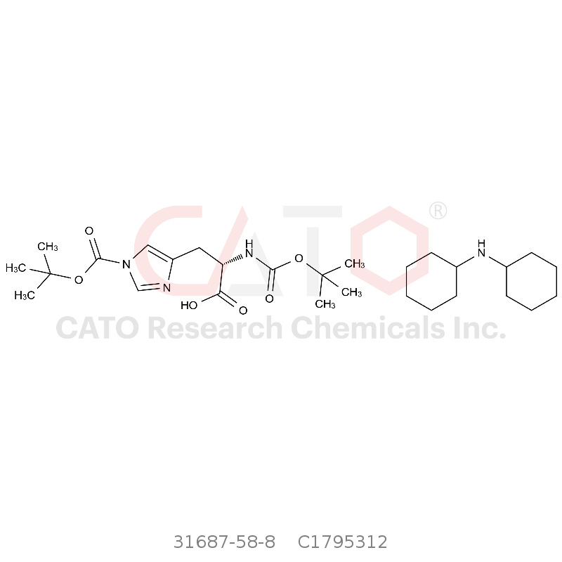 CAS No.:31687-58-8,(S)-3-(1-(叔丁氧羰基)-1H-咪唑-4-基)-2-((叔丁氧羰基)氨基)丙酸二环己胺盐