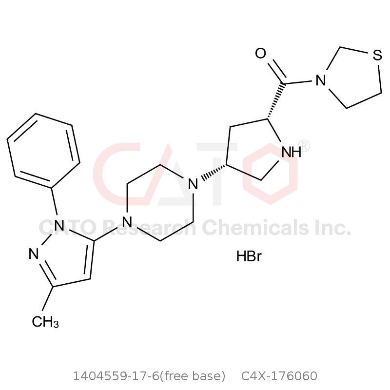 CAS No.:1404559-17-6(free base),Teneligliptin (2R,4R)-Isomer Impurity HBr