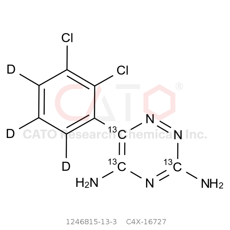 CAS No.:1246815-13-3,Lamotrigine-13C-d3