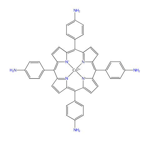 四氨基苯基卟啉钴 5,10,15,20-tetrakis-(4-aminophenyl)-porphyrin-co-(ii) CAS 67201-98-3 结构式 Chemical Structure