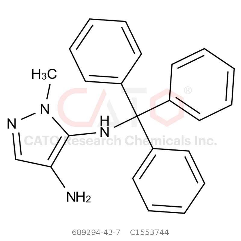CAS No.:689294-43-7,1-Methyl-N5-trityl-1H-pyrazole-4,5-diamine