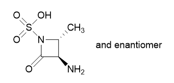 rel-(2R,3R)-3-氨基-2-甲基-4-氧代氮杂环丁烷-1-磺酸 rel-(2R,3R)-3-Amino-2-methyl-4-oxoazetidine-1-sulfonic acid CAS 112026-42-3 结构式 Chemical Structure