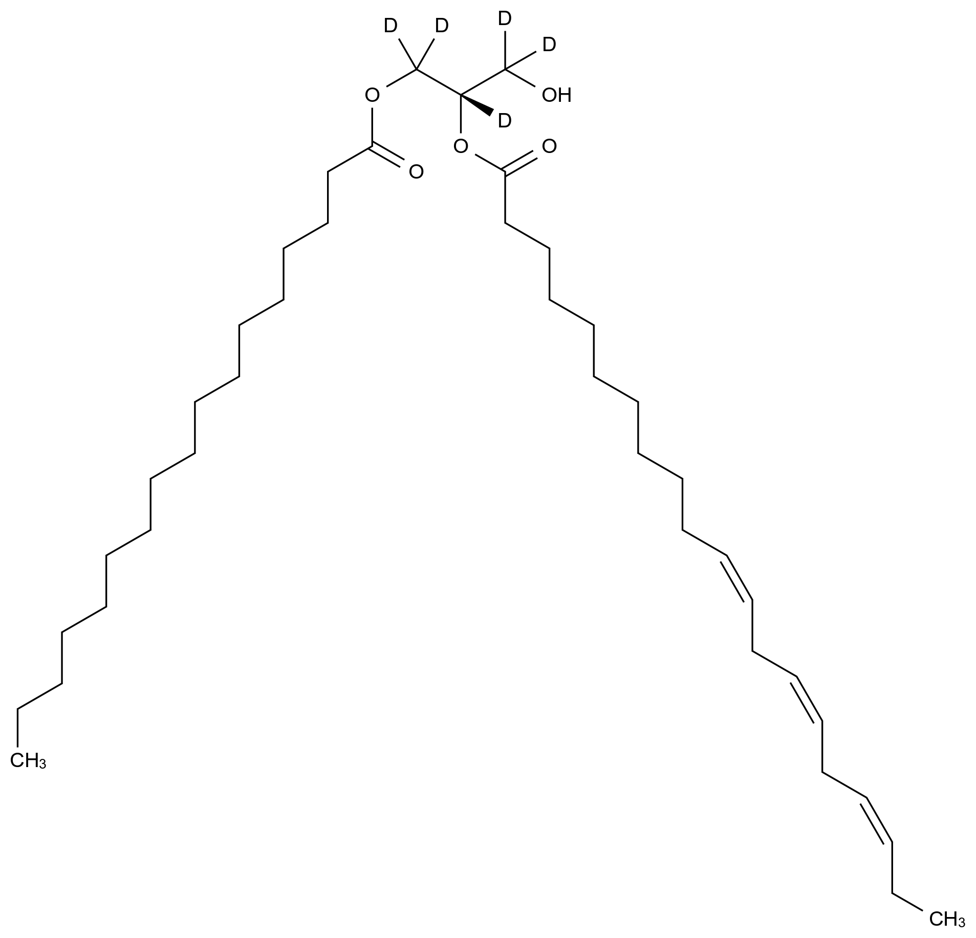  17:0-22:4 DG-d5 CAS 2342575-41-9 结构式 Chemical Structure
