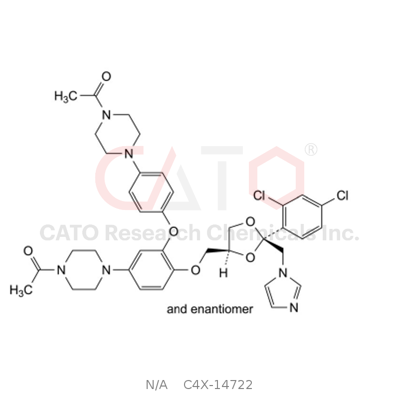 CAS No.:1346598-39-7,Ketoconazole EP Impurity B (and enantiomer)