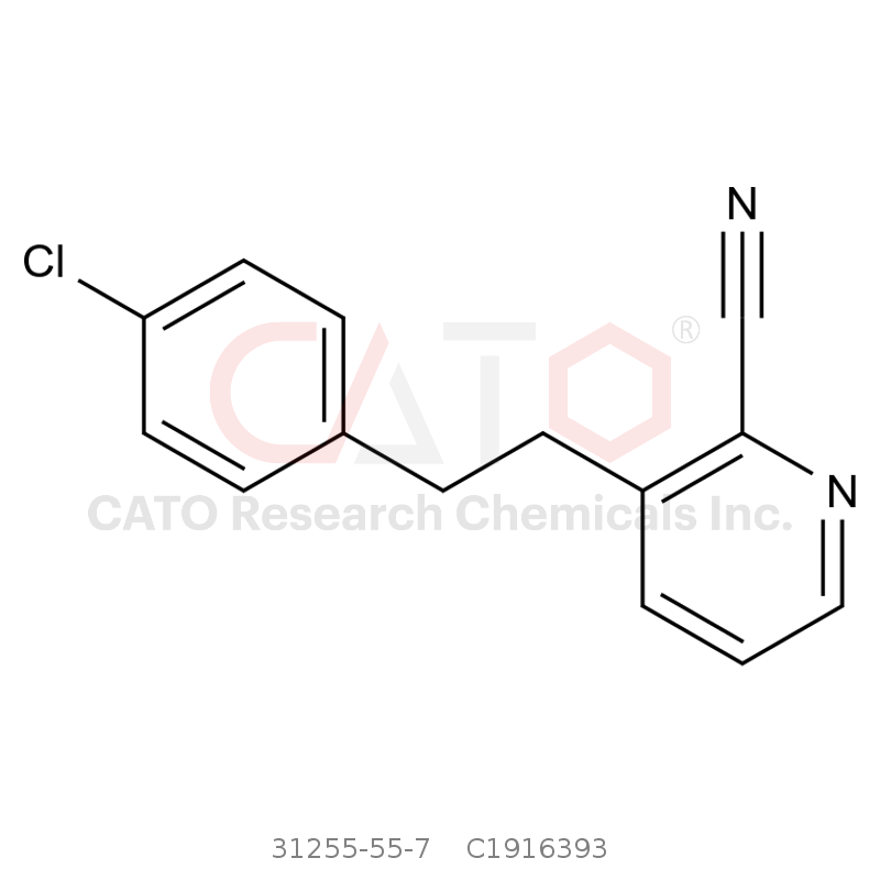 CAS No.:31255-55-7,3-(p-Chlorophenethyl)picolinonitrile
