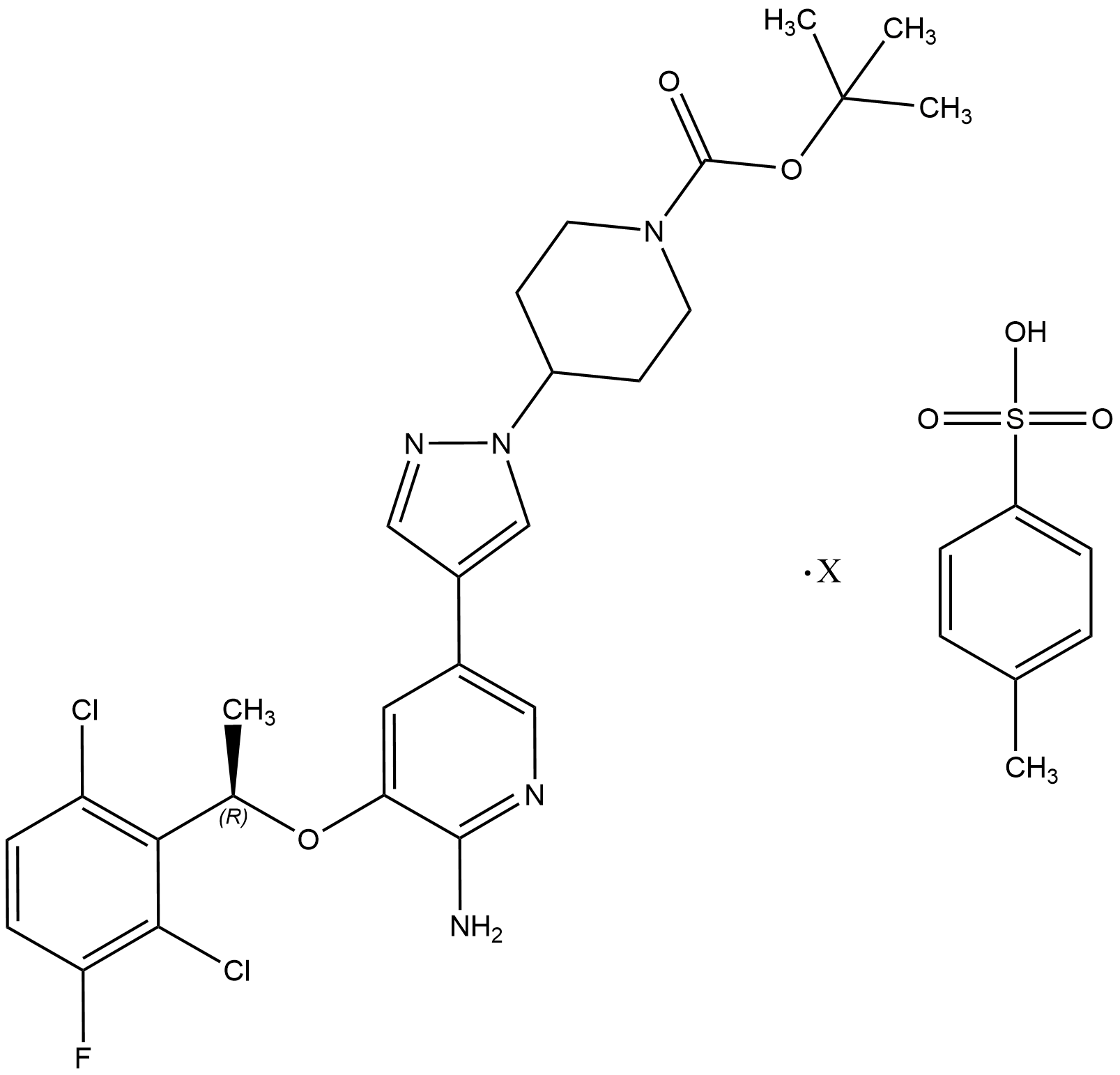 Crizotinib Impurity 63 ·x p-Toluenesulfonic acid structure