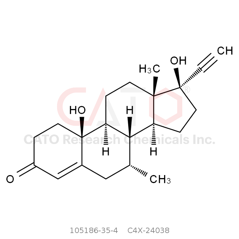 CAS No.:105186-35-4,Tibolone EP Impurity A(10-β-Hydroxy 4-Tibolone)