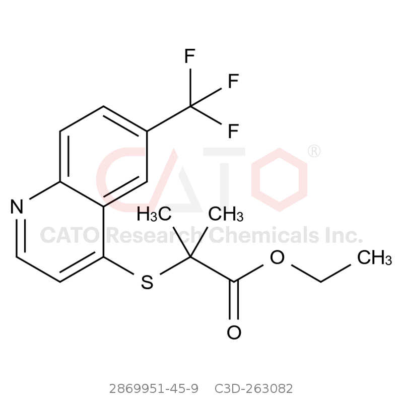 CAS No.:2869951-45-9,Ethyl 2-methyl-2-((6-(trifluoromethyl)quinolin-4-yl)thio)propanoate
