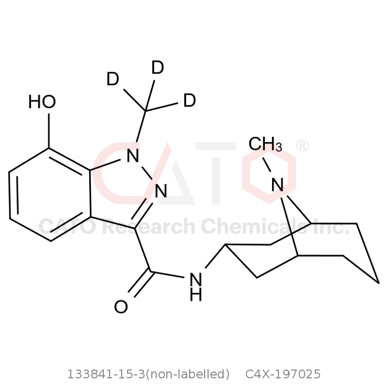 CAS No.:133841-15-3(non-labelled),7-Hydroxy Granisetron-d3