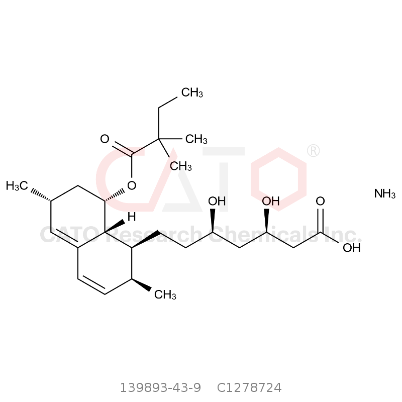 CAS No.:139893-43-9,Simvastatin EP Impurity A Ammonium Salt