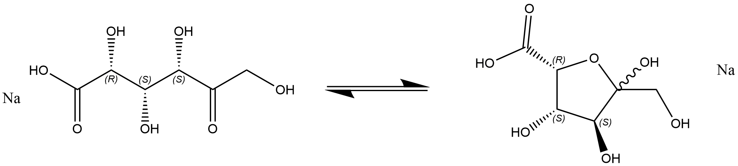 5-酮葡萄糖酸钠 5-Keto-D-gluconic acid sodium salt CAS 285 结构式 Chemical Structure