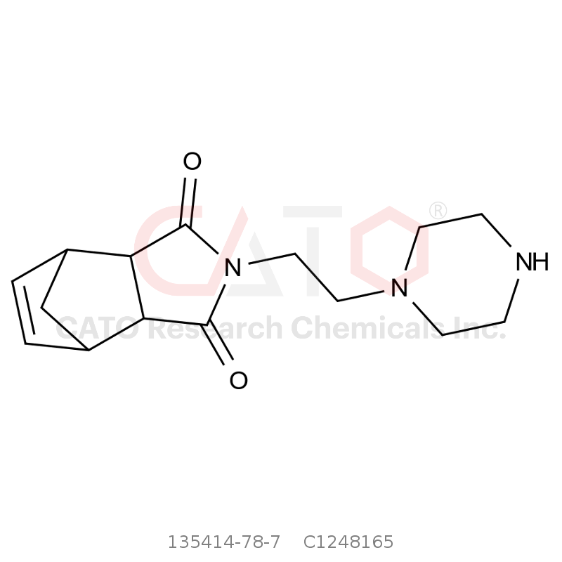 CAS No.:135414-78-7,2-(2-(Piperazin-1-yl)ethyl)-3a,4,7,7a-tetrahydro-1H-4,7-methanoisoindole-1,3(2H)-dione