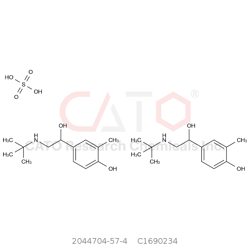 CAS No.:2044704-57-4,4-(2-(Tert-butylamino)-1-hydroxyethyl)-2-methylphenol hemisulfate
