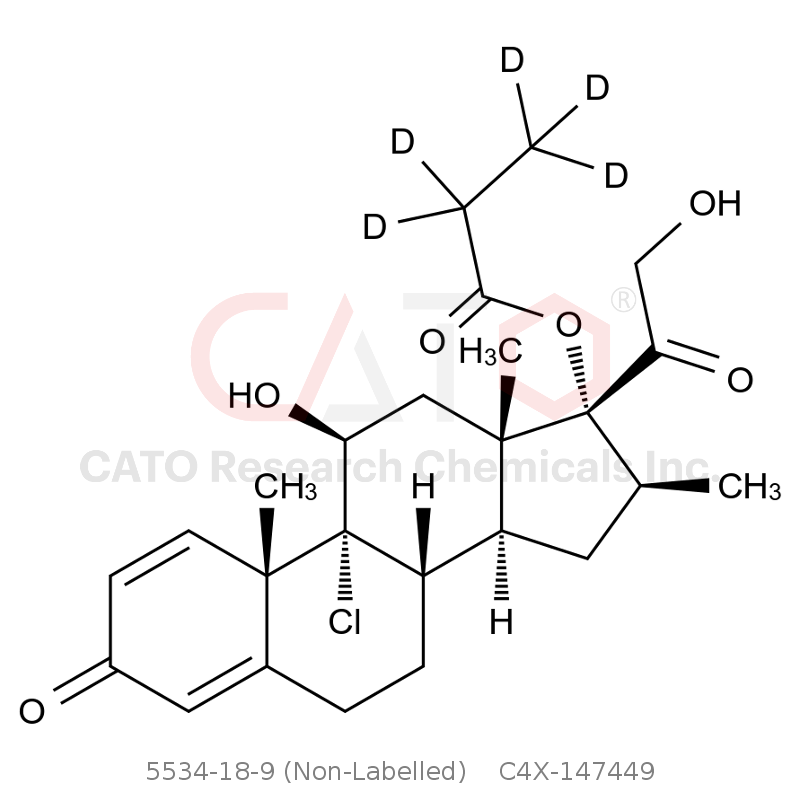 CAS No.:5534-18-9 (Non-Labelled),丙酸倍氯米松EP杂质H-D5