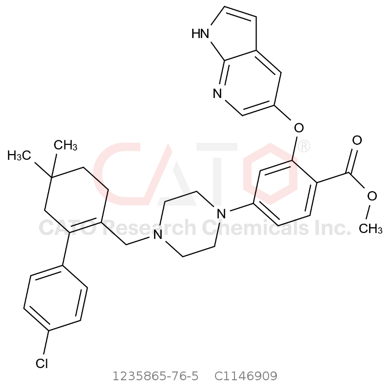 CAS No.:1235865-76-5,2-丙基-1,3-二恶潘-2-（1H-吡咯并[2,3-b]吡啶-5-基）氧基）-4-（4-（（（4'-氯-5,5-二甲基-3,4,5,6-四氢-[1,1'-联苯]-2-基）甲基）哌嗪-1-基）苯甲酸甲酯