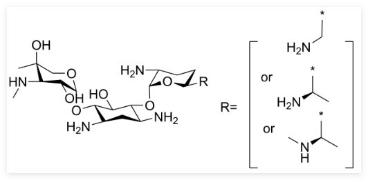 庆大霉素 Gentamicin CAS 1403-66-3 结构式 Chemical Structure