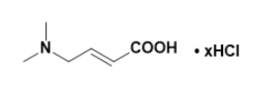 (2E)-4-(二甲基氨基)-2-丁烯酸 x盐酸盐  (E)-4-(Dimethylamino)but-2-enoic acid xhydrochloride CAS 1130155-48-4 结构式 Chemical Structure