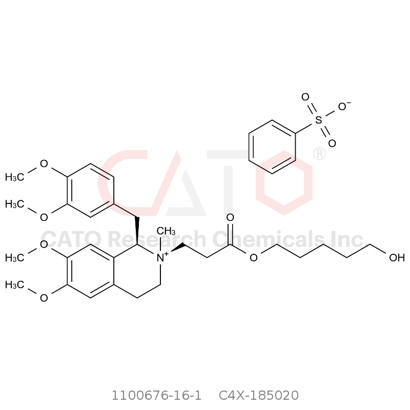 CAS No.:1100676-16-1,Cisatracurium Besilate EP Impurity F Benzenesulfonate
