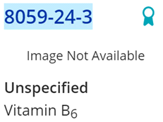 Vitamin B6 Vitamin B6 CAS 8059-24-3 结构式 Chemical Structure