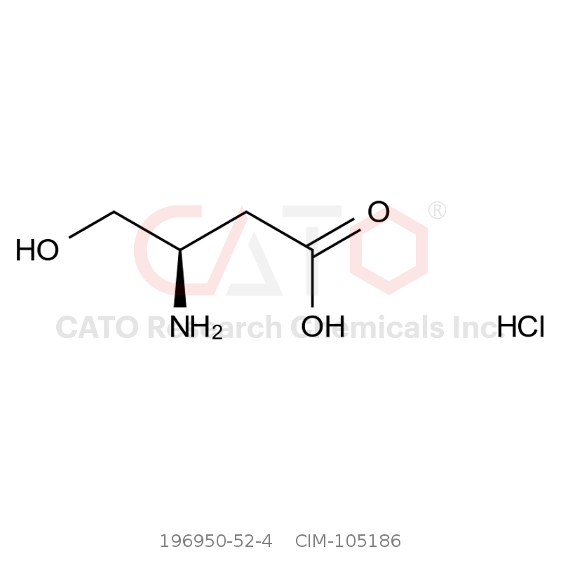 CAS No.:196950-52-4,Butanoic acid, 3-amino-4-hydroxy-, hydrochloride (1:1), (3R)- (ACI)