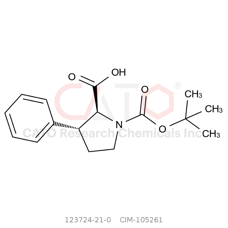 CAS No.:123724-21-0,(2S,3R)-1-tert-butoxycarbonyl-3-phenyl-pyrrolidine-2-carboxylic acid