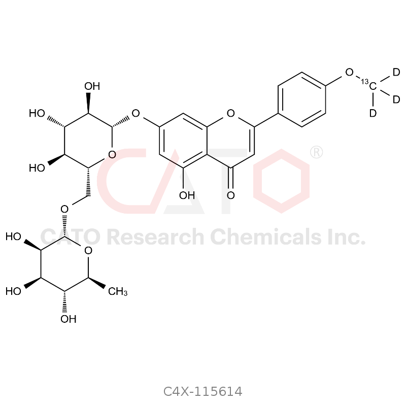 地奥司明EP杂质E-13C-d3（蒙花苷-13C-d3）